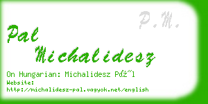 pal michalidesz business card